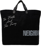 Neighborhood Black Washed Canvas Tote