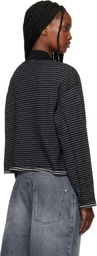 mfpen Black Cropped LS Polo