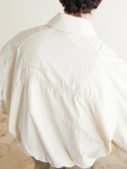 Jacquemus - Logo-Embroidered Shell Bomber Jacket - White