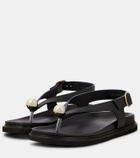 Souliers Martinez Spiaggia embellished leather sandals