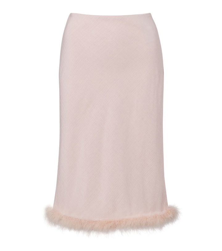 Photo: Dorothee Schumacher Soft Vibes feather-trimmed midi skirt