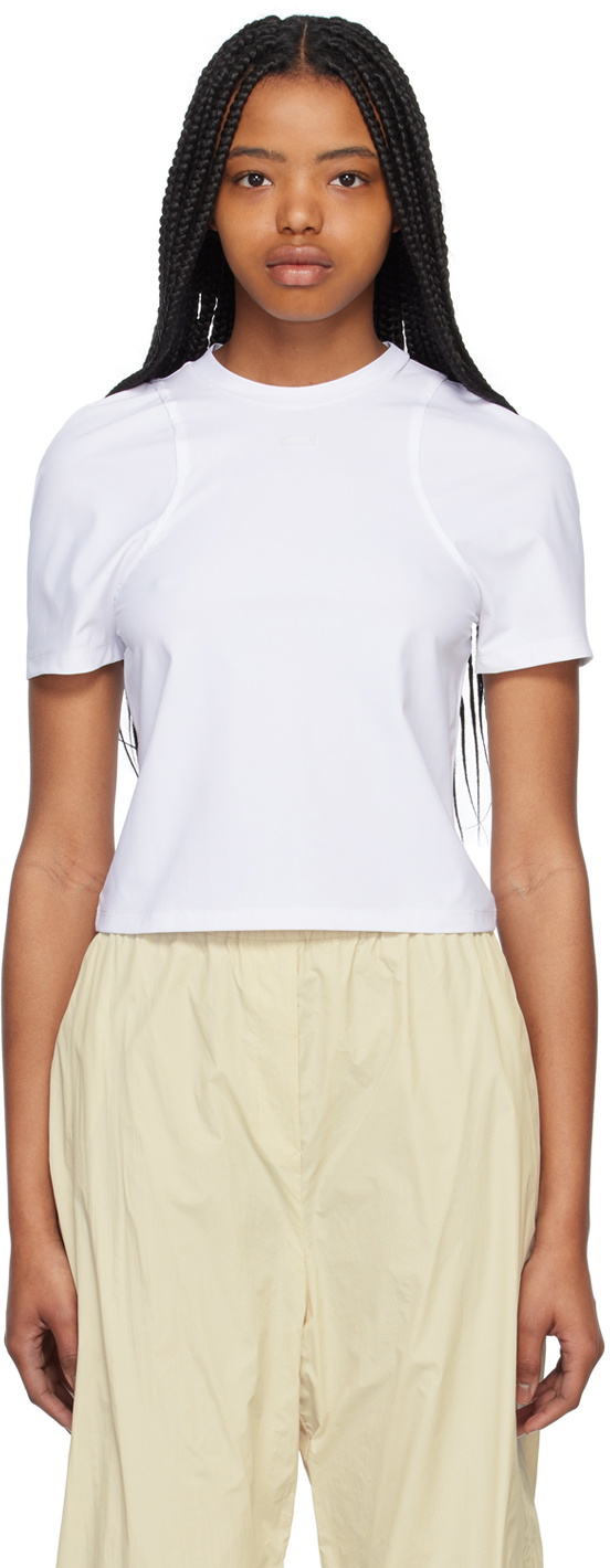 AMOMENTO White Slim-Fit T-Shirt