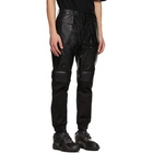 Juun.J Black Faux-Leather Cargo Pants