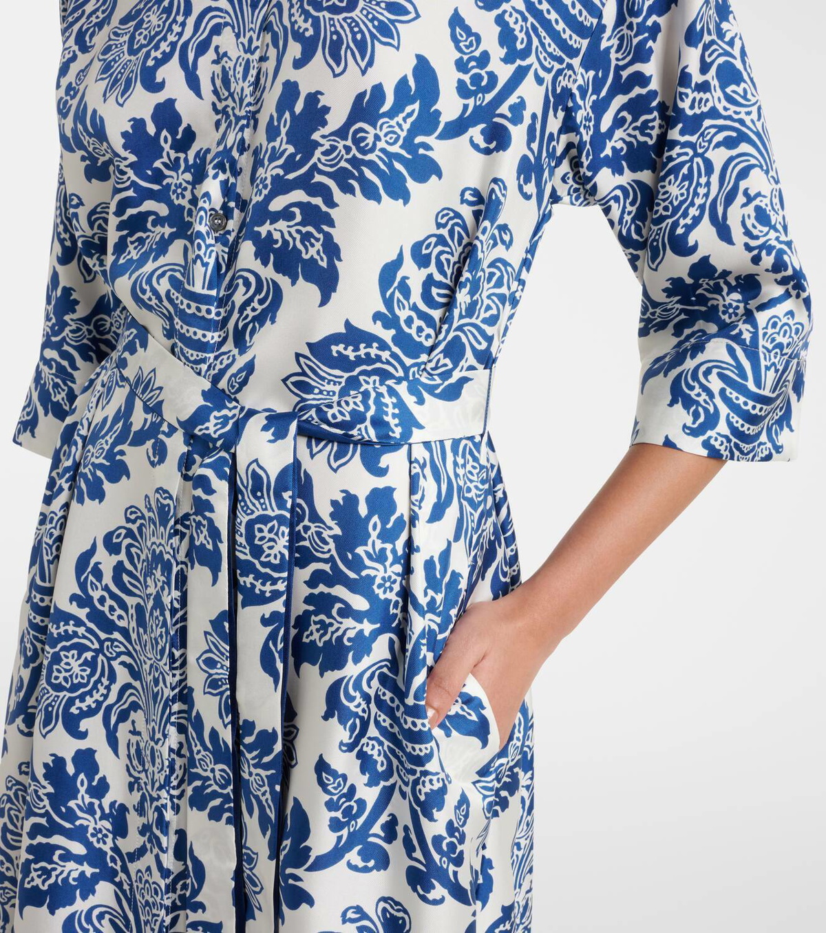 'S Max Mara Camelia printed silk midi dress