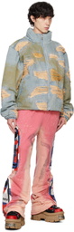 Who Decides War Blue Vintage Bomber Denim Jacket