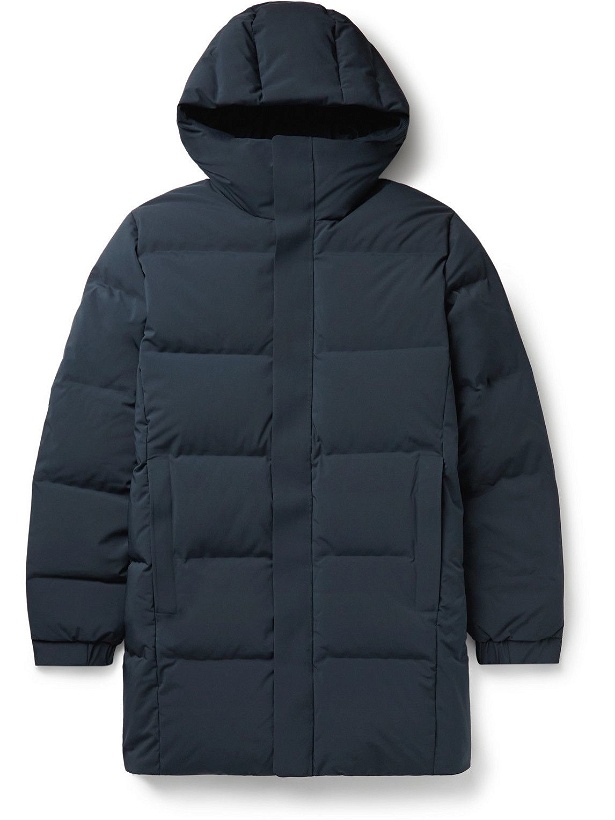 Photo: NN07 - Golf Quilted Stretch-Shell Hooded Down Parka - Blue