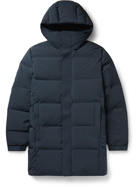 NN07 - Golf Quilted Stretch-Shell Hooded Down Parka - Blue