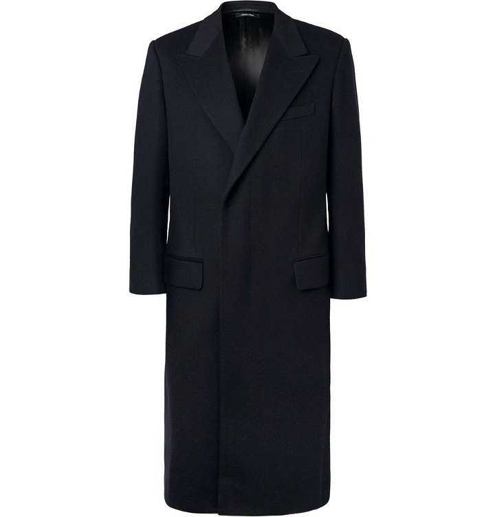 Photo: Dunhill - Wool and Cashmere-Blend Overcoat - Men - Navy