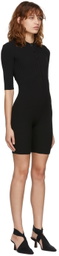 ANDREADĀMO Black Ribbed Playsuit