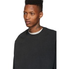 Essentials Black Reflective Logo Pull-Over Sweatshirt