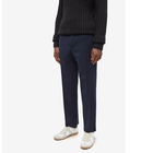 Maison Margiela Men's Pleated Wool Pant in Dark Navy