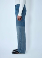 Wales Bonner Patched Slub Wide-Leg Jeans