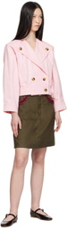Caro Editions Khaki Nunu Midi Skirt