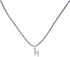 MSGM Silver Beaded Collana Necklace
