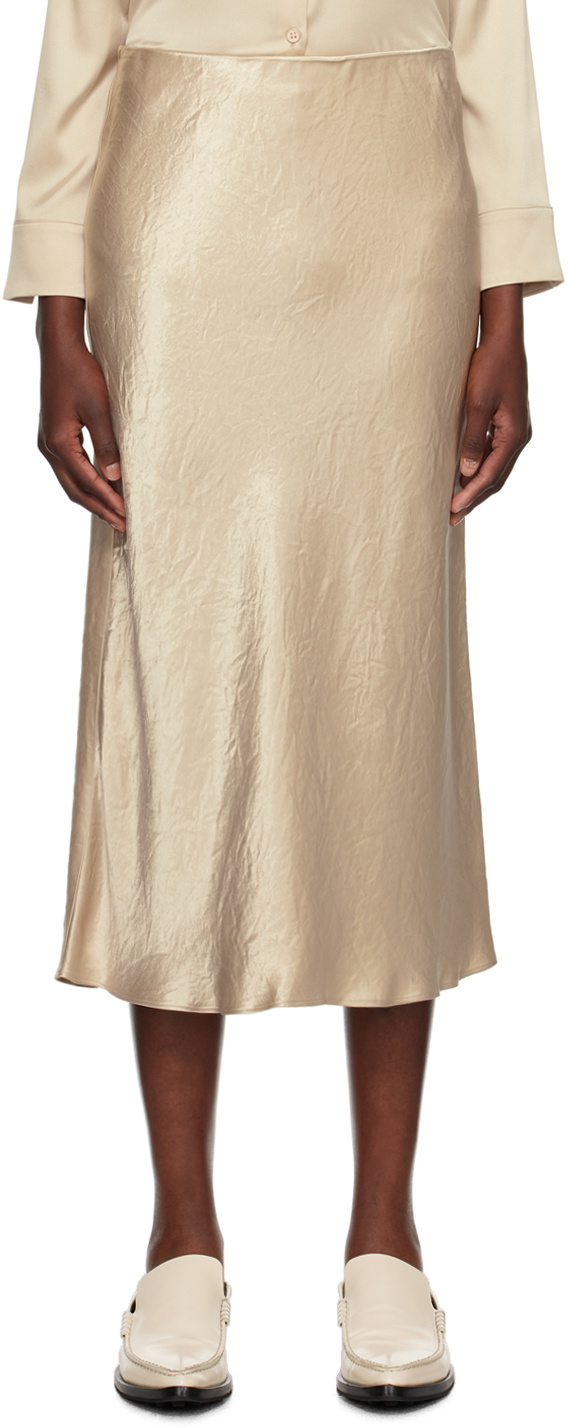 Max Mara Leisure Beige Alessio Midi Skirt