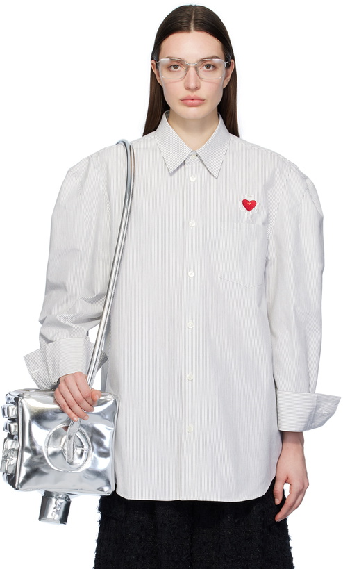 Photo: Doublet White Robot Shoulder Shirt