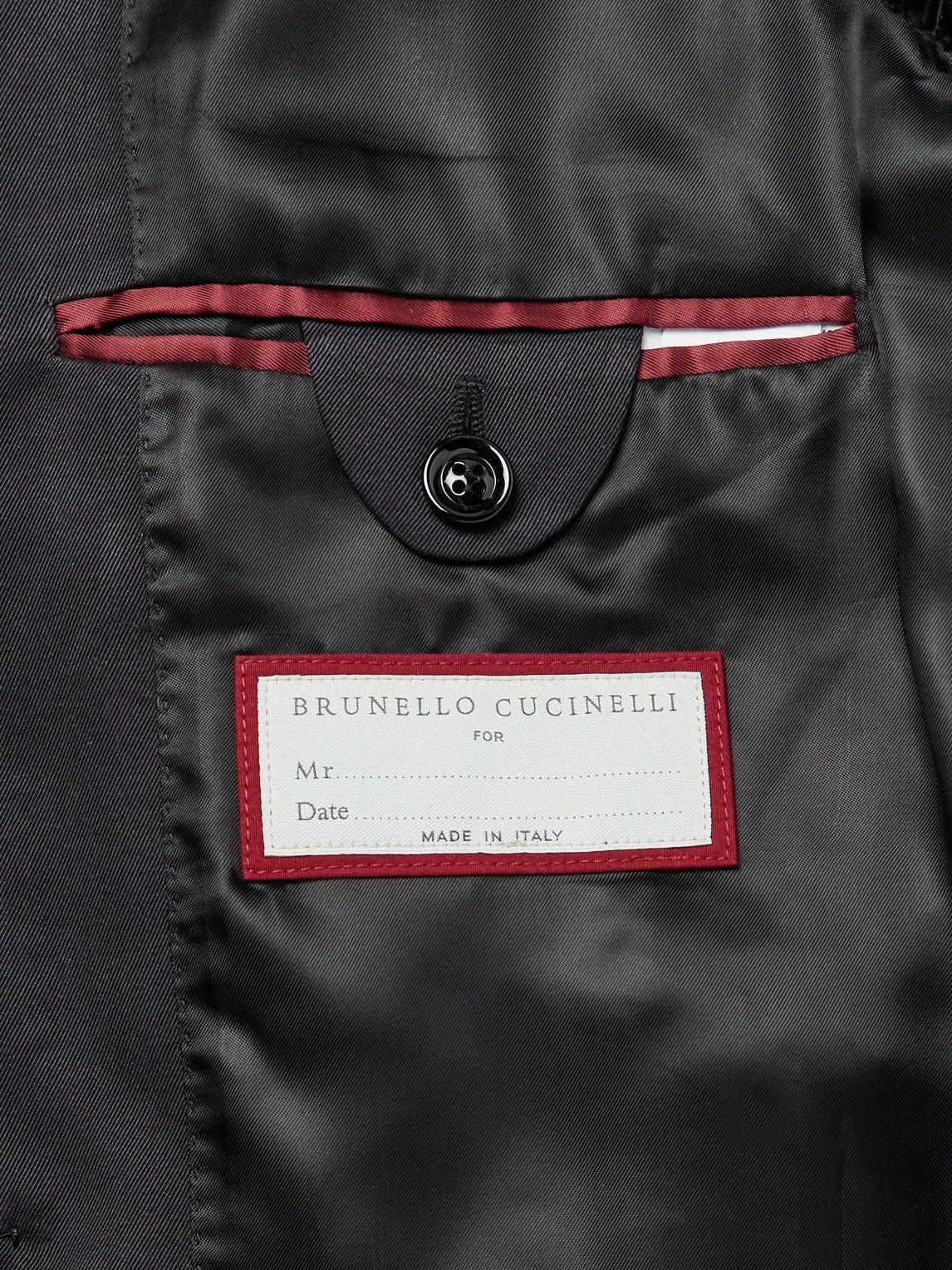 Brunello Cucinelli - Double-Breasted Shawl-Lapel Silk-Twill Tuxedo Jacket - Black