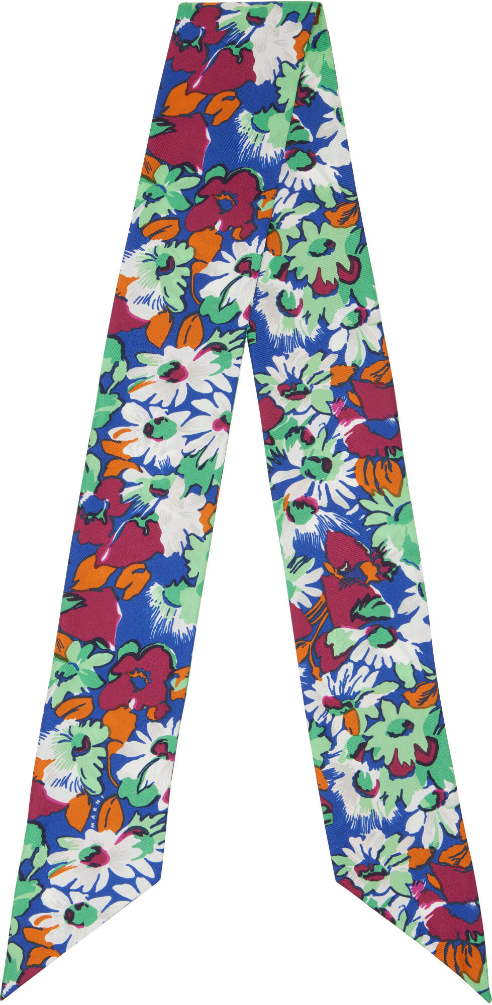 Marni Multicolor Pop Flower Silk Scarf