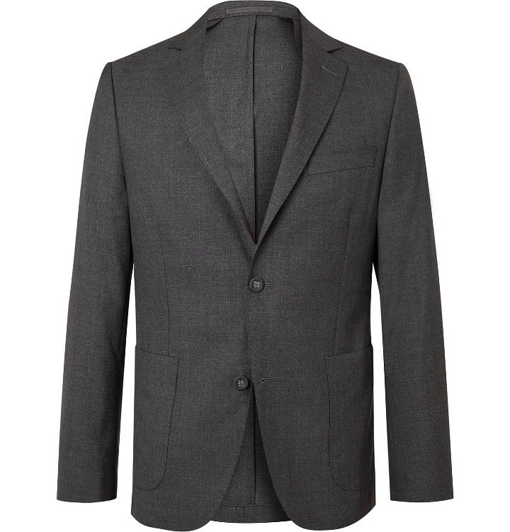 Photo: OFFICINE GÉNÉRALE - Unstructured Virgin Wool Suit Jacket - Gray