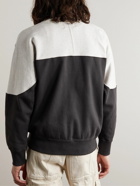 Isabel Marant - Sporty Logo-Flocked Colour-Block Cotton-Jersey Sweatshirt - Black