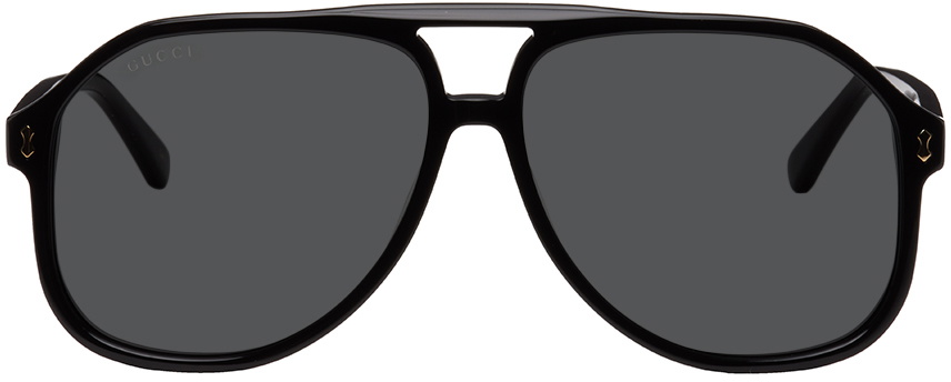 gucci black aviator sunglasses