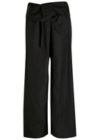 Wardrobe.nyc Fisherman Wrap-front Cotton-blend Poplin Trousers Black