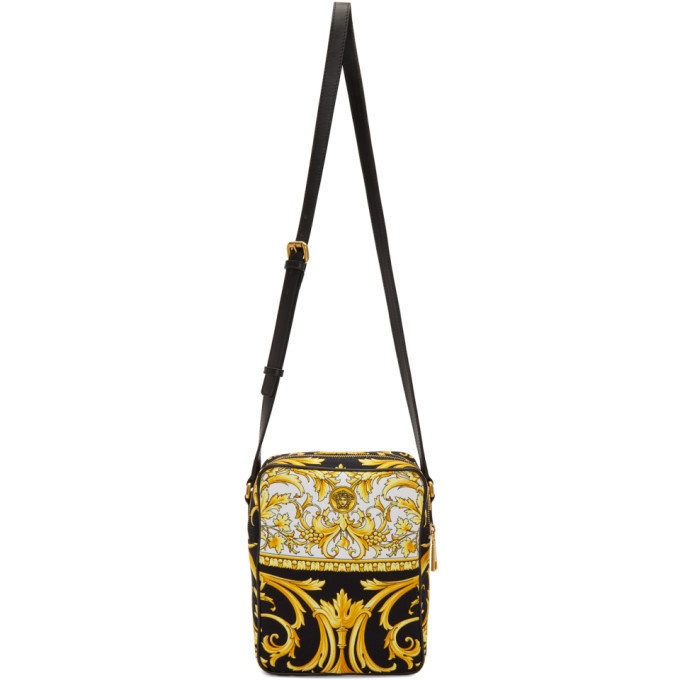Photo: Versace Black and Gold Barocco Crossbody Bag