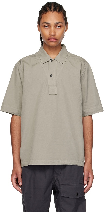 Photo: MHL by Margaret Howell Taupe Organic Cotton Polo