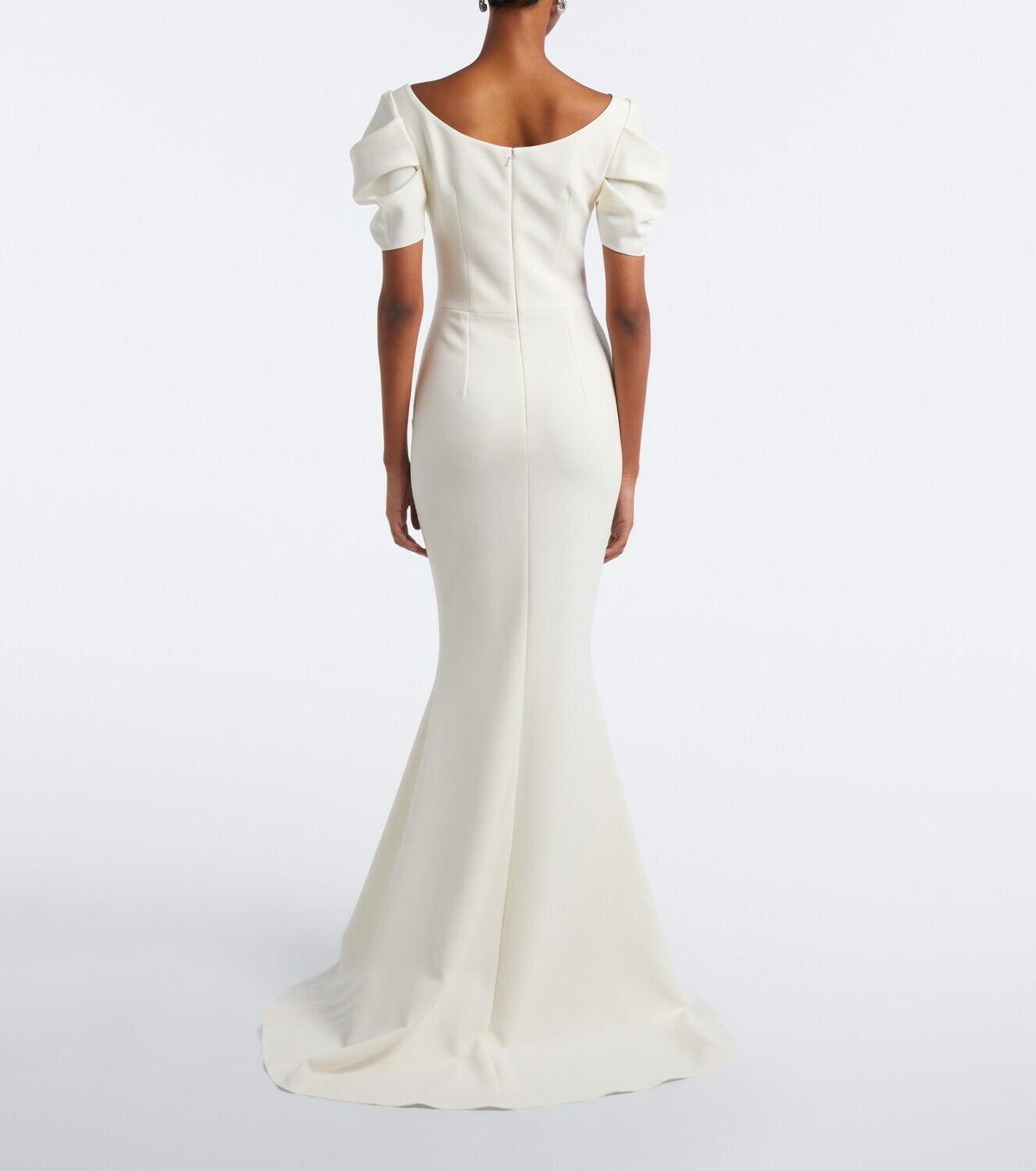 Safiyaa Bridal Ivon draped crêpe gown