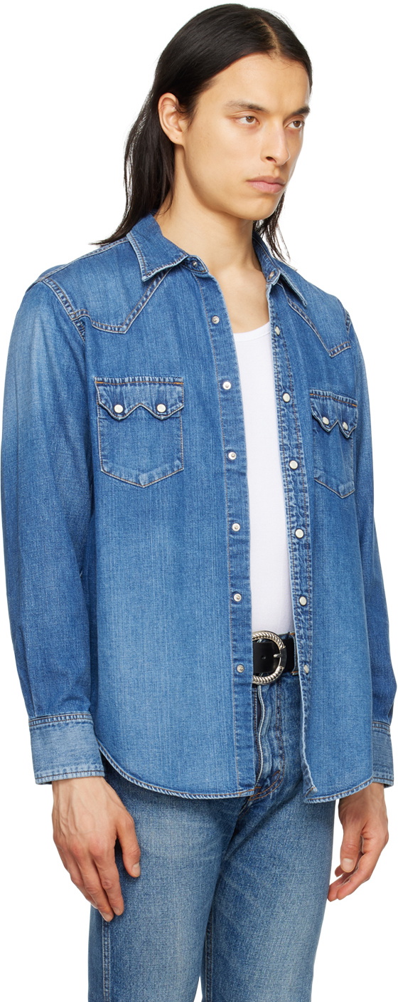 The Letters Indigo Western Denim Shirt