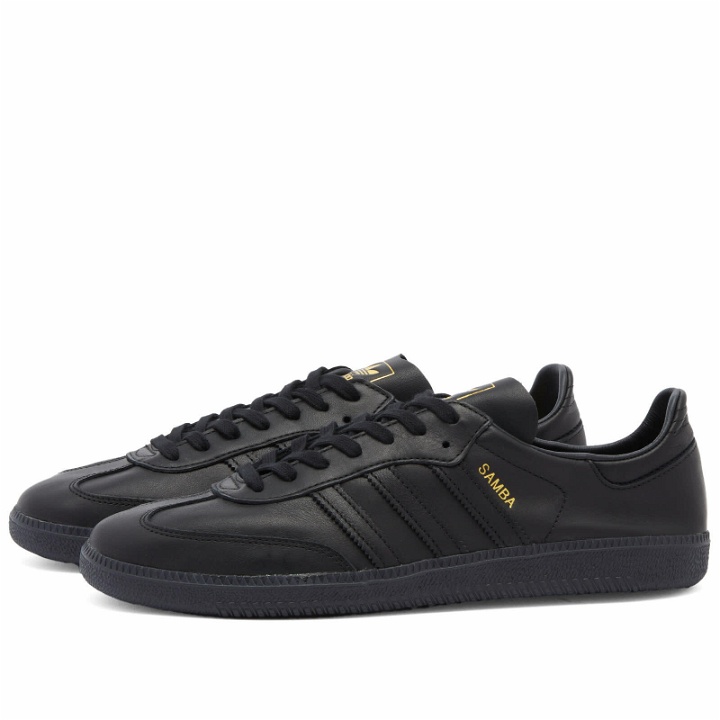 Photo: Adidas SAMBA DECON Sneakers in Core Black/Core Black/Gold Met.