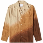 Noma t.d. Men's Hand Dyed Flannel Shirt in Brown