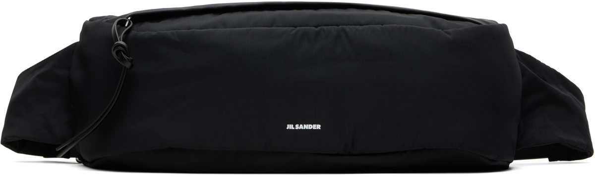 Jil Sander ジルサンダー / Leather-trimmed canvas belt bag Leather-trimmed canvas belt bag in white - Jil Sander