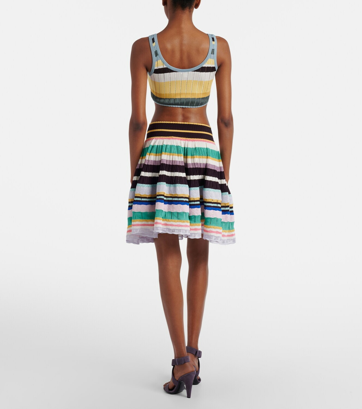 Alaïa Crinoline striped miniskirt