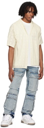 Represent Off-White Open Spread Collar Shirt