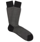 TOM FORD - Herringbone Cotton Socks - Gray