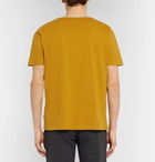 Oliver Spencer - Envelope Contrast-Tipped Cotton-Jersey T-Shirt - Yellow