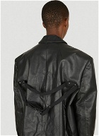 Tatlin Jumbo Leather Blazer in Black