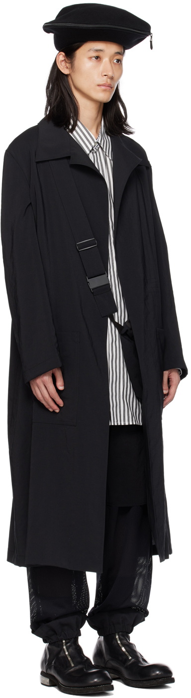 Y's Black High Twist Coat