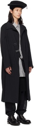 Y's Black High Twist Coat