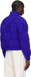 Guest in Residence Blue & Black Quilted Reversible Puffer Jacket