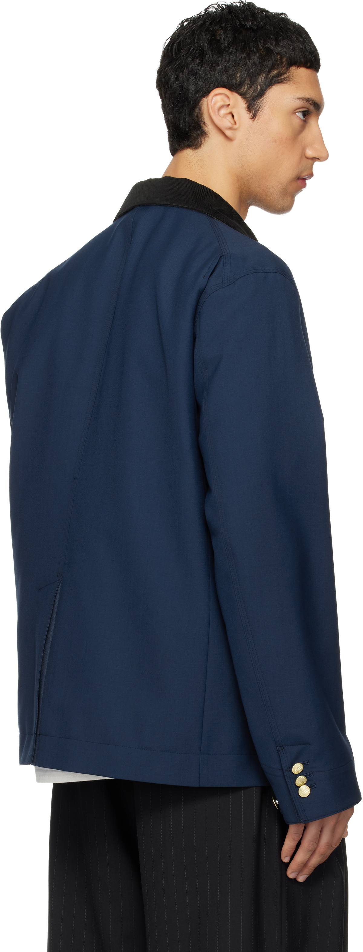 sacai Navy Carhartt WIP Edition Suiting & Duck Blazer