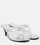 Gucci Vittoria metallic leather thong sandals