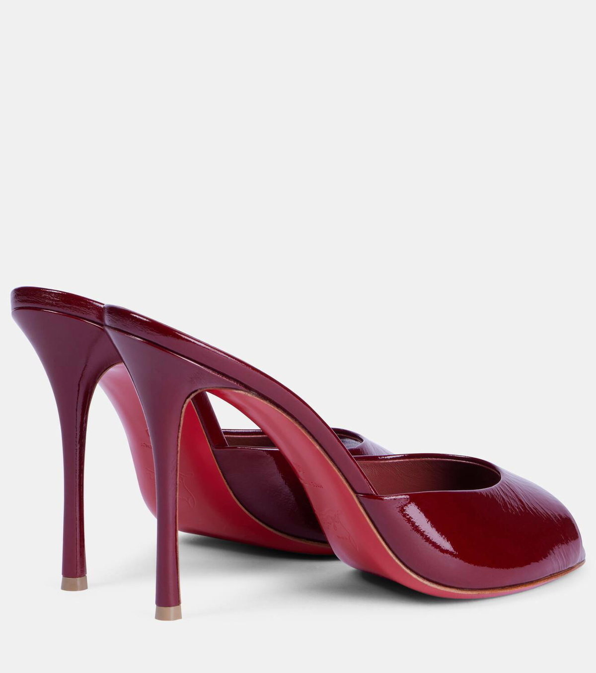 【Christian Louboutin】 Me Dollyレザーミュール Me Dolly - 100 mm Mules - Patent calf leather - Black