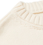 Loewe - Logo-Embroidered Cotton Sweater - Ecru