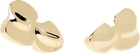 Acne Studios Gold Brass Croco Scale Earrings