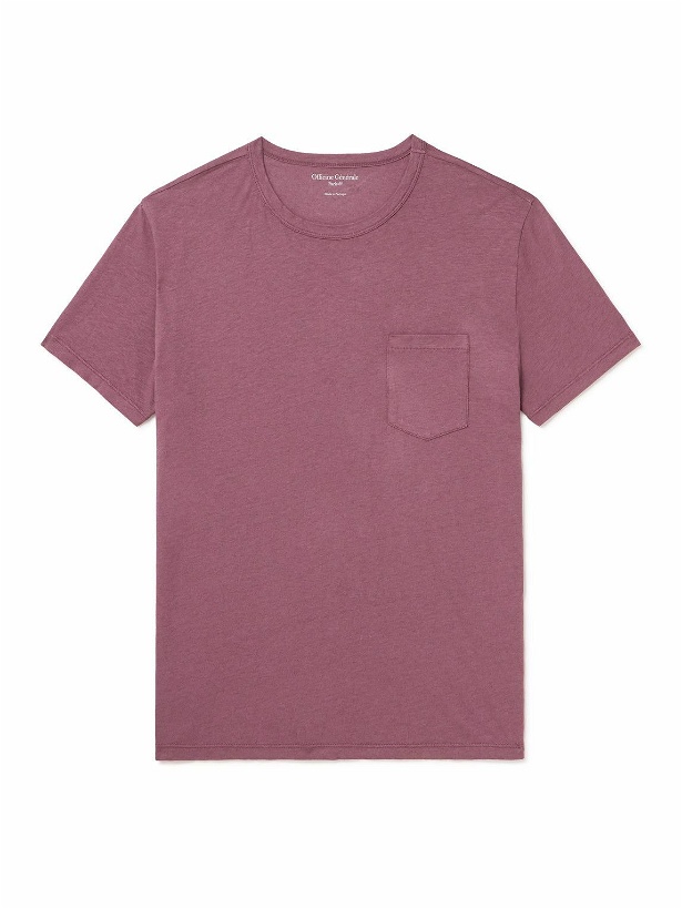 Photo: Officine Générale - Slub Cotton-Blend Jersey T-Shirt - Purple