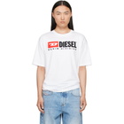 Diesel White Diesel Patch Logo T-shirt