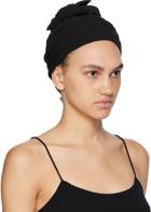 The Row Black Penelope Virgin Wool Cotton Beanie