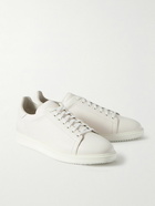 Brunello Cucinelli - Full-Grain Leather Sneakers - White